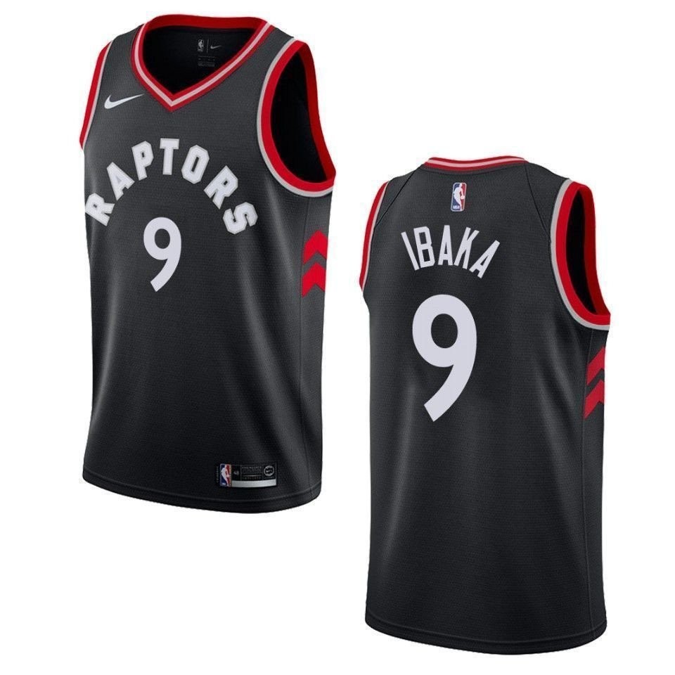 Men's Toronto Raptors Serge Ibaka Black Statement Swingman Jersey S-3XL