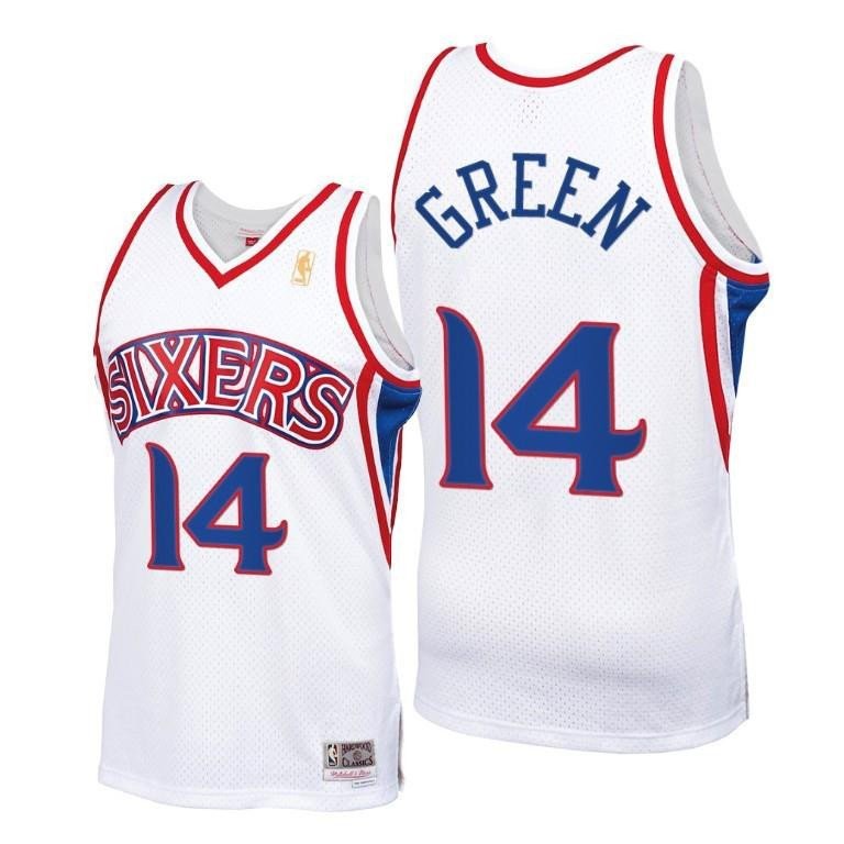 Danny Green Philadelphia 76ers White Throwback 90s Jersey HWC Swingman - Men Jersey