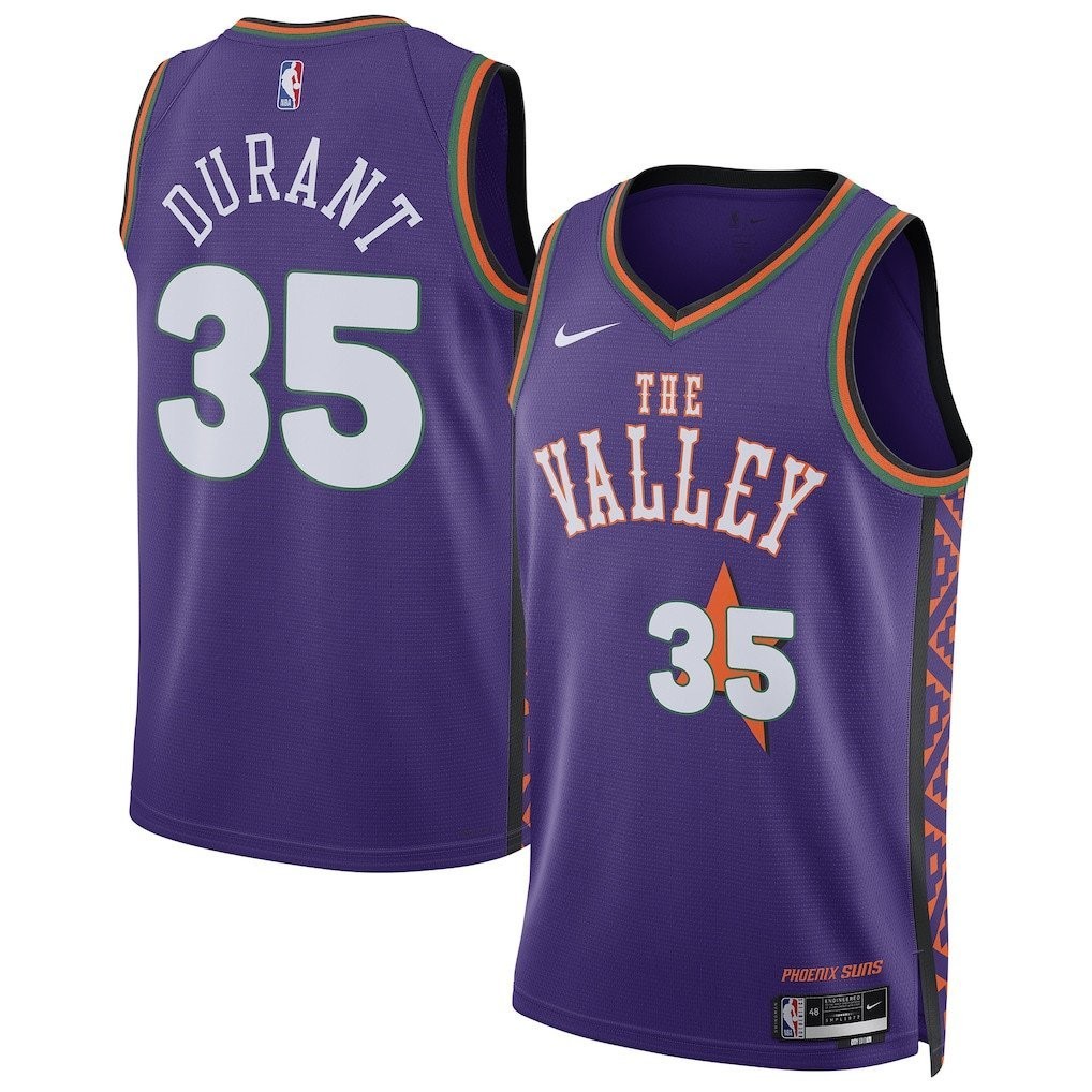 Kevin Durant 35 Phoenix Suns Unisex 2024/25 Swingman Player Jersey City Edition Purple