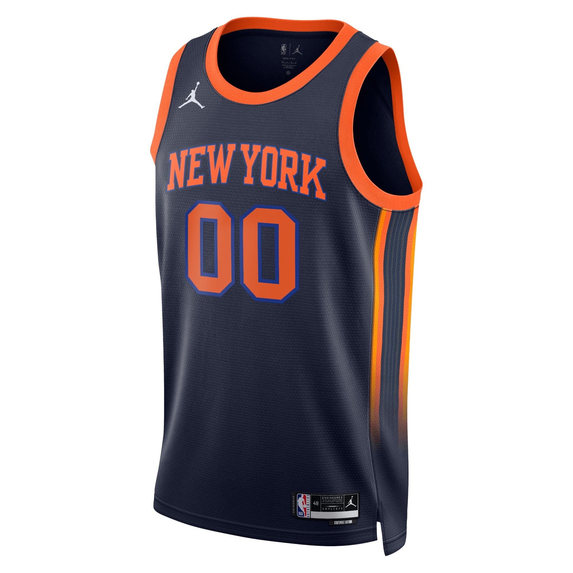 New York Knicks Jordan Statement Swingman Custom Jersey Unisex Multicolor