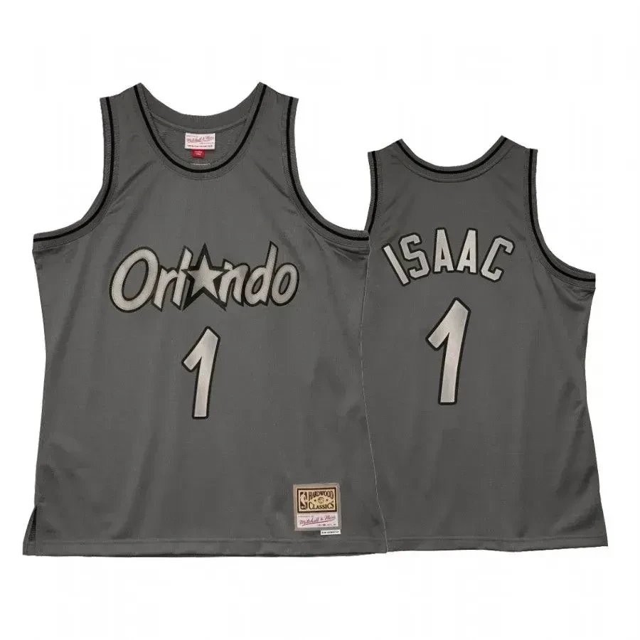 Men's Jonathan Isaac 1 Orlando Magic Metal Works Jersey Charcoal