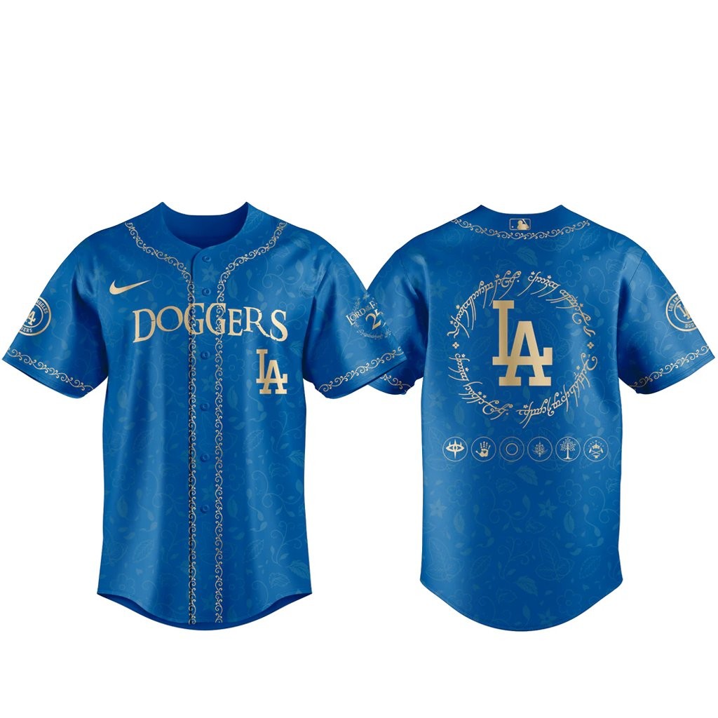 Los Angeles Dodgers The Lord of The Rings 2026 Night Blue Baseball Jersey