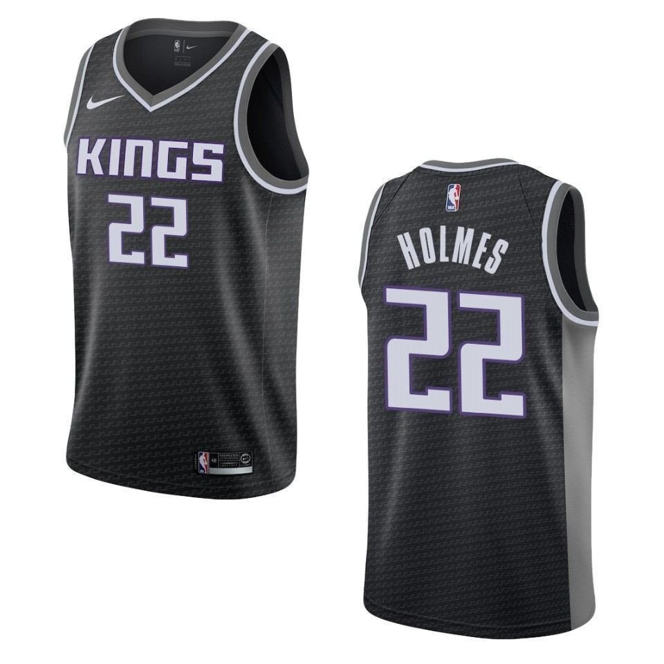 Men's Sacramento Kings Richaun Holmes #22 Statement Swingman Jersey Black