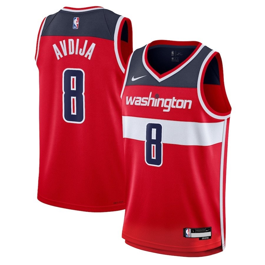 Deni Avdija 8 Washington Wizards Unisex Swingman Jersey Icon Edition Red