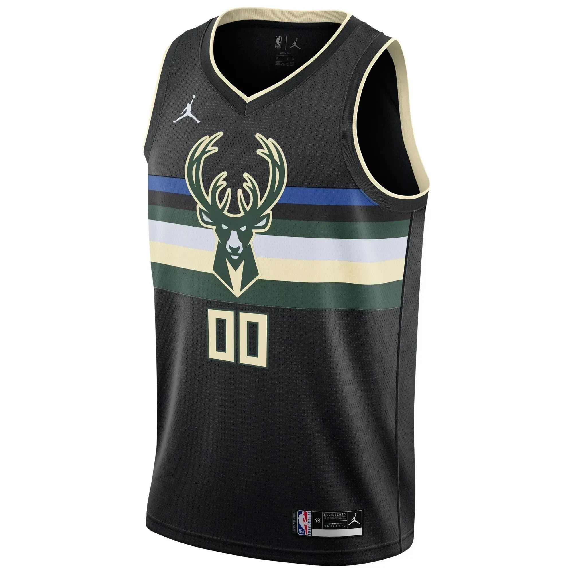 Milwaukee Bucks Swingman Custom Jersey - Statement Edition - Black - Image 5