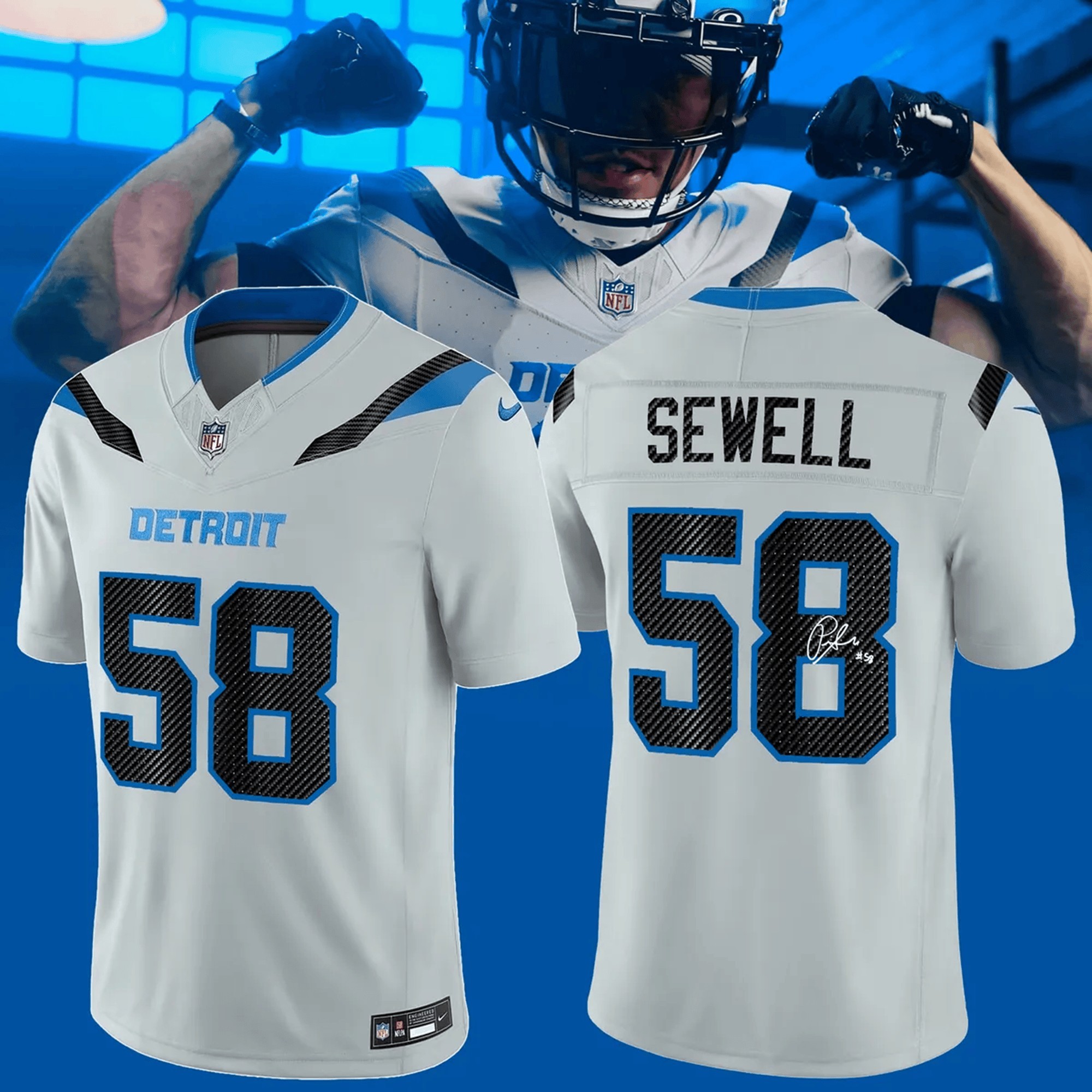 Musemora - Unisex Detroit Lions Jersey