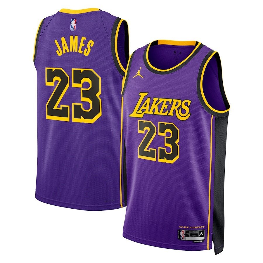 LeBron James 23 Los Angeles Lakers Unisex Swingman Jersey Statement Edition Purple