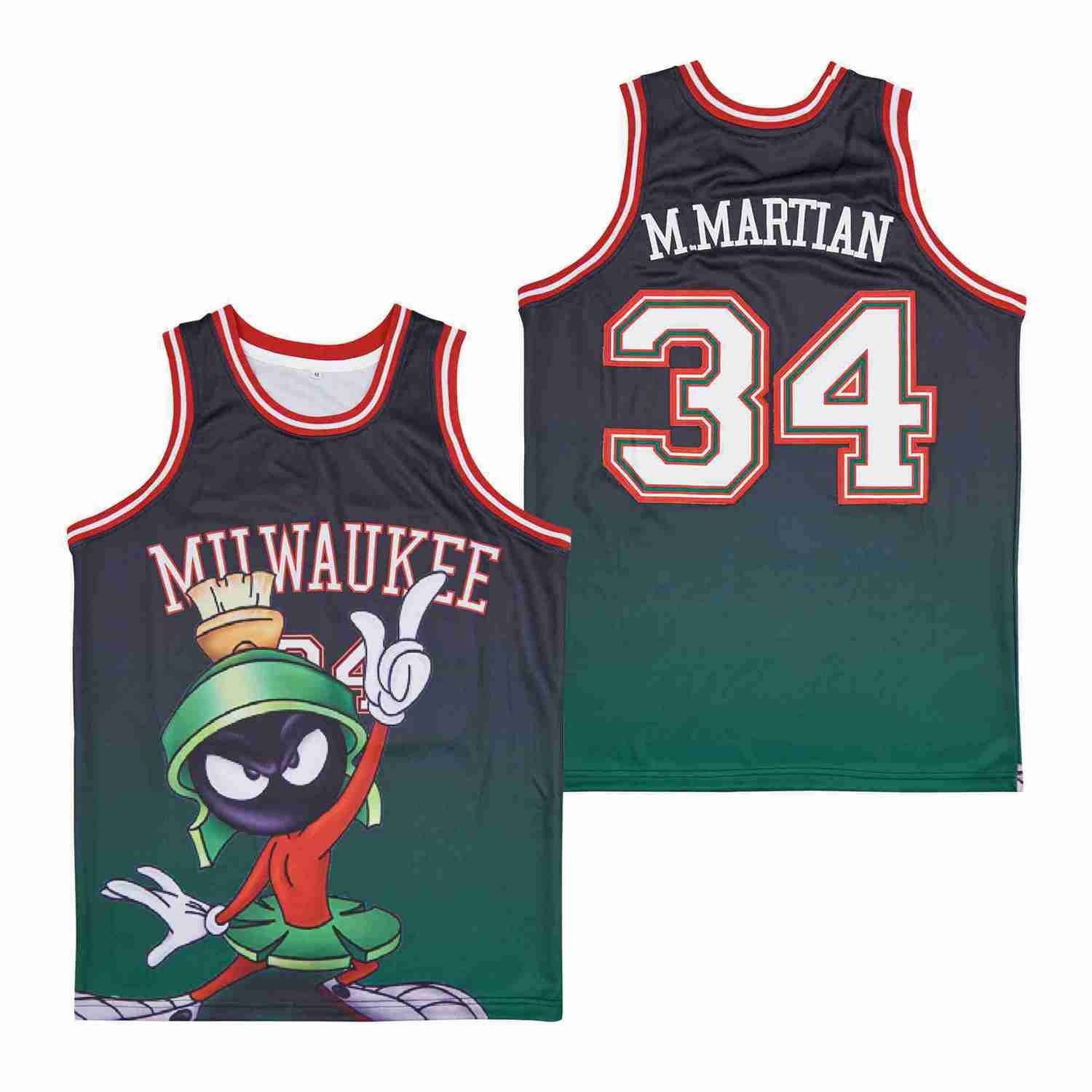 Marvin The Martian 34 Swingman Jersey Black Unisex Adult Sizes S-3XL