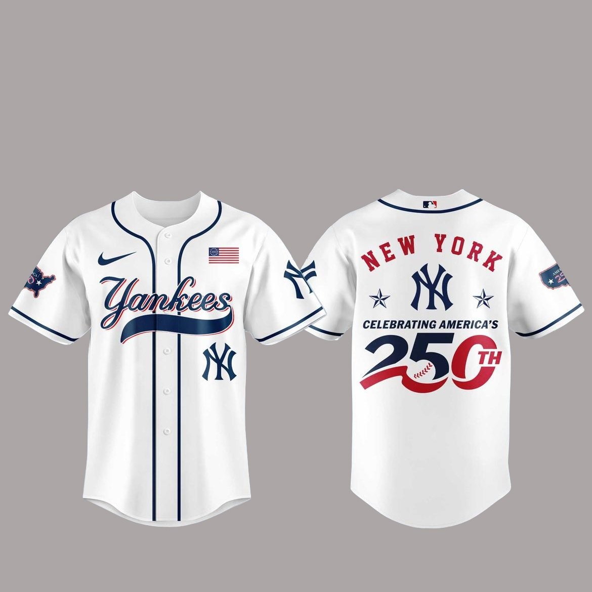 New York Yankees America 250th Anniversary Of USA 2026 Baseball Jersey