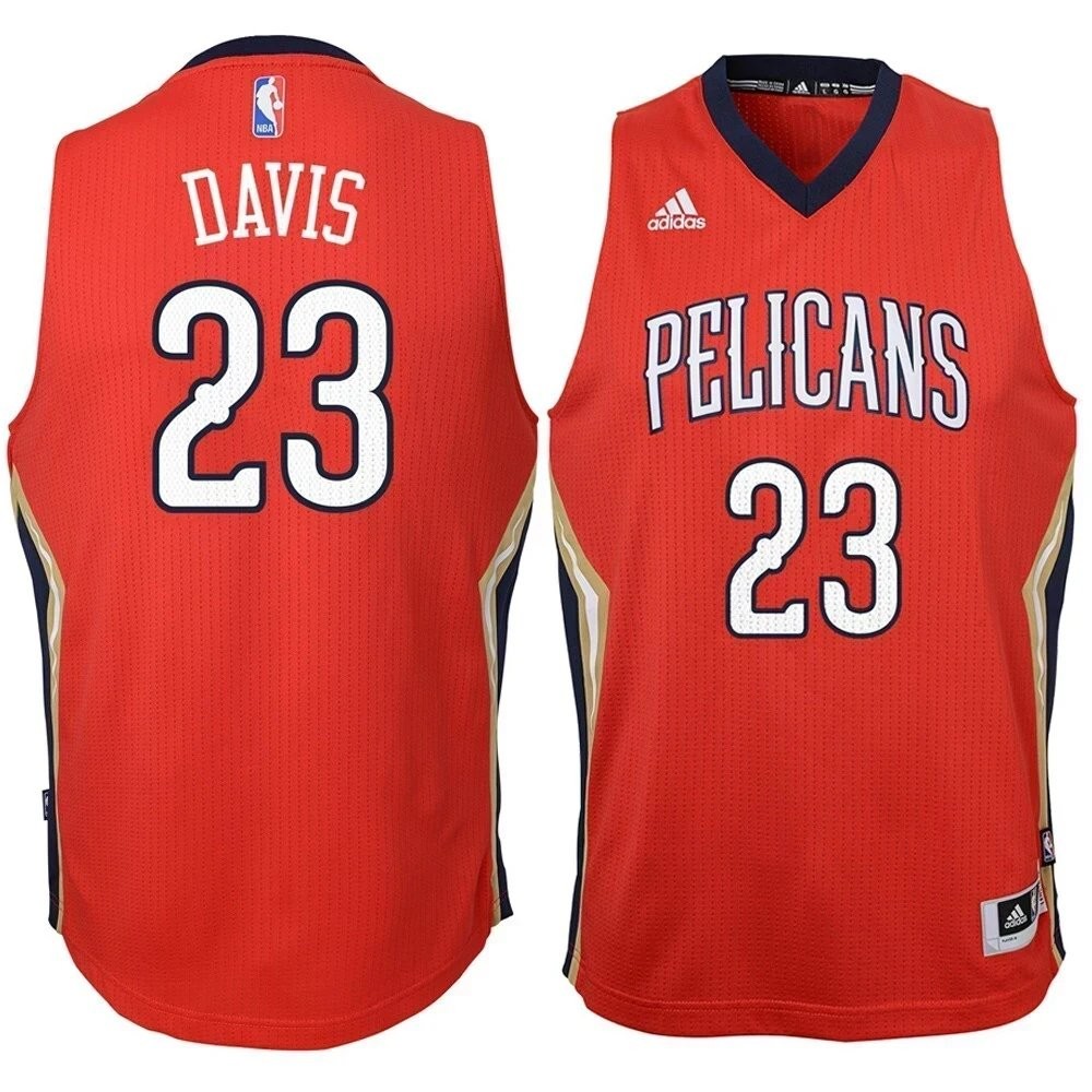 Anthony Davis New Orleans Pelicans Youth 2014-15 New Swingman Alternate Jersey - Red - Image 4