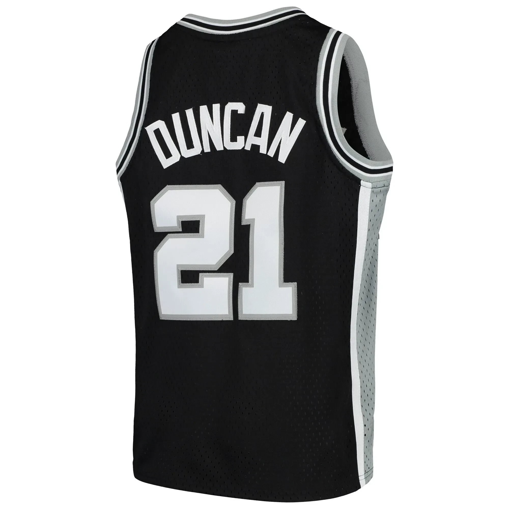 Tim Duncan San Antonio Spurs Mitchell Ness Youth Swingman Throwback Jersey - Black - Image 3