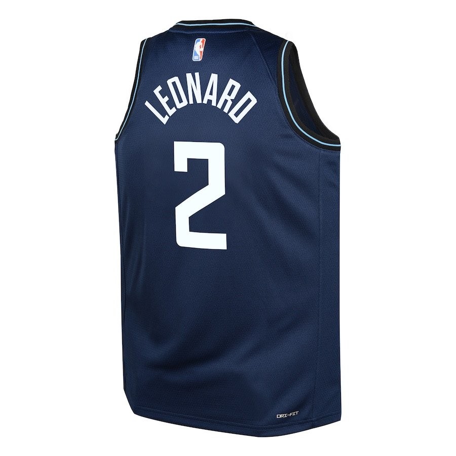 Kawhi Leonard 2 LA Clippers 2023/24 City Edition Swingman Youth Jersey Navy - Image 3