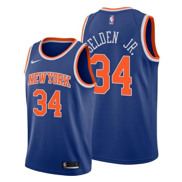 Wayne Selden Jr. New York Knicks Blue Icon Edition Jersey 34 - Men Jersey