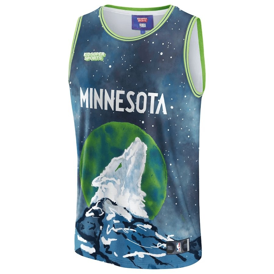 Minnesota Timberwolves NBA & KidSuper Studios Unisex Hometown Jersey - Blue - Image 2