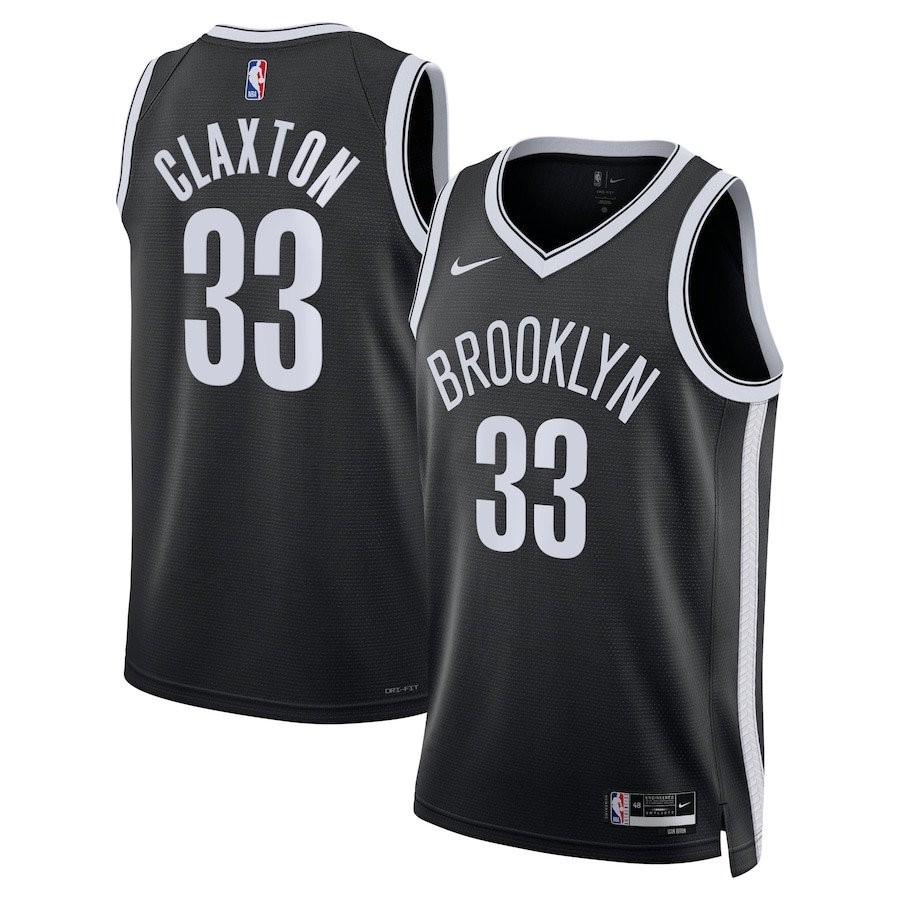 Nic Claxton 33 Brooklyn Nets Unisex Swingman Jersey Icon Edition Black