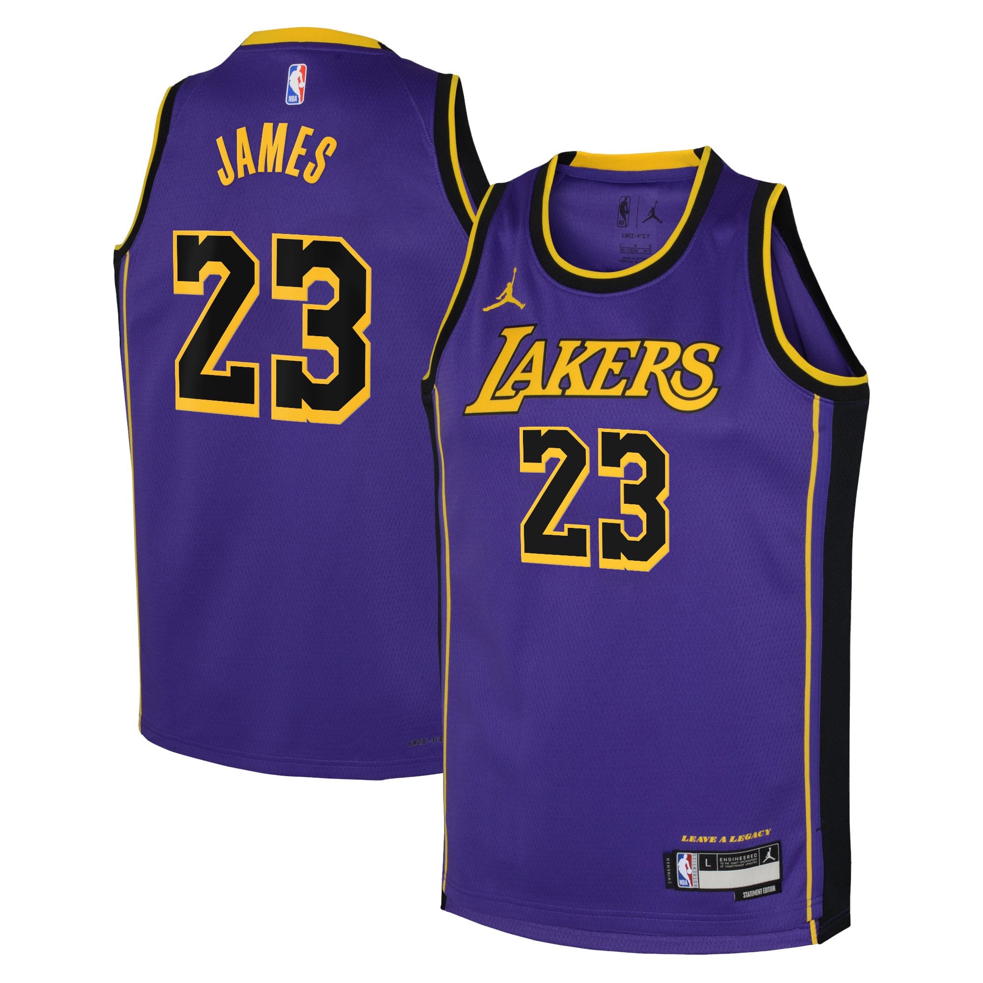 Los Angeles Lakers Jordan Statement Edition Swingman Jersey Youth Purple LeBron James