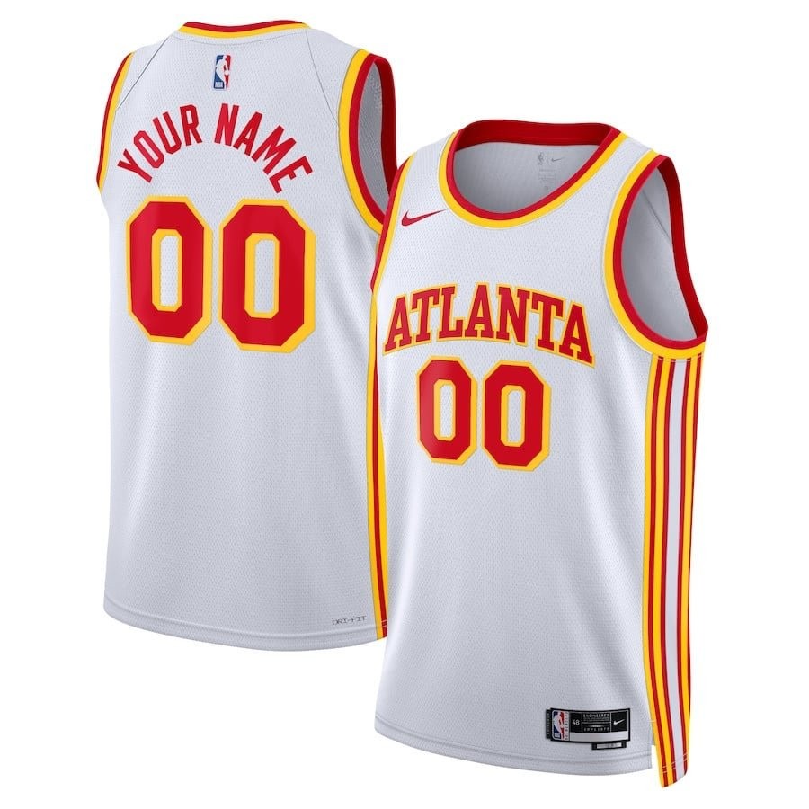 Atlanta Hawks 2023/24 Association Swingman Custom Jersey White - Adult Unisex