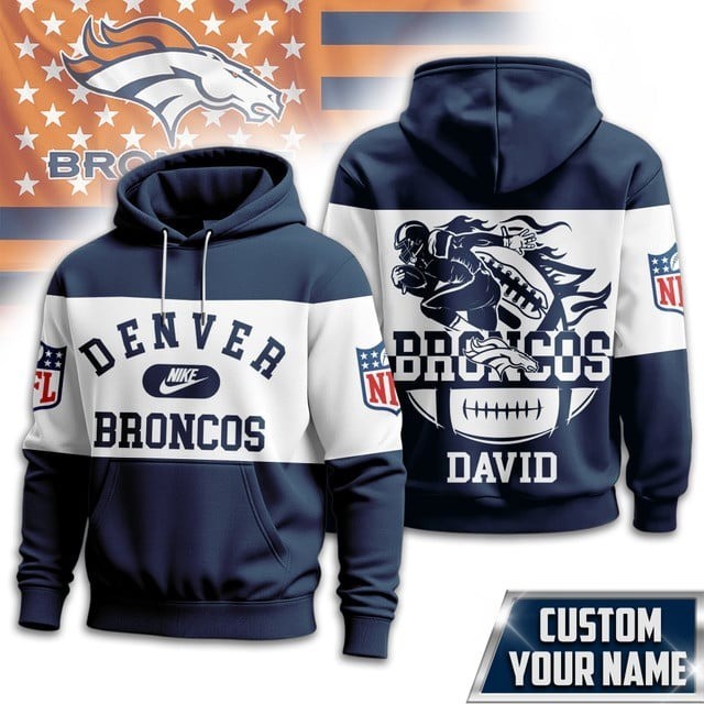 Musemora - Unisex Denver Broncos Hoodie - Game Day Football