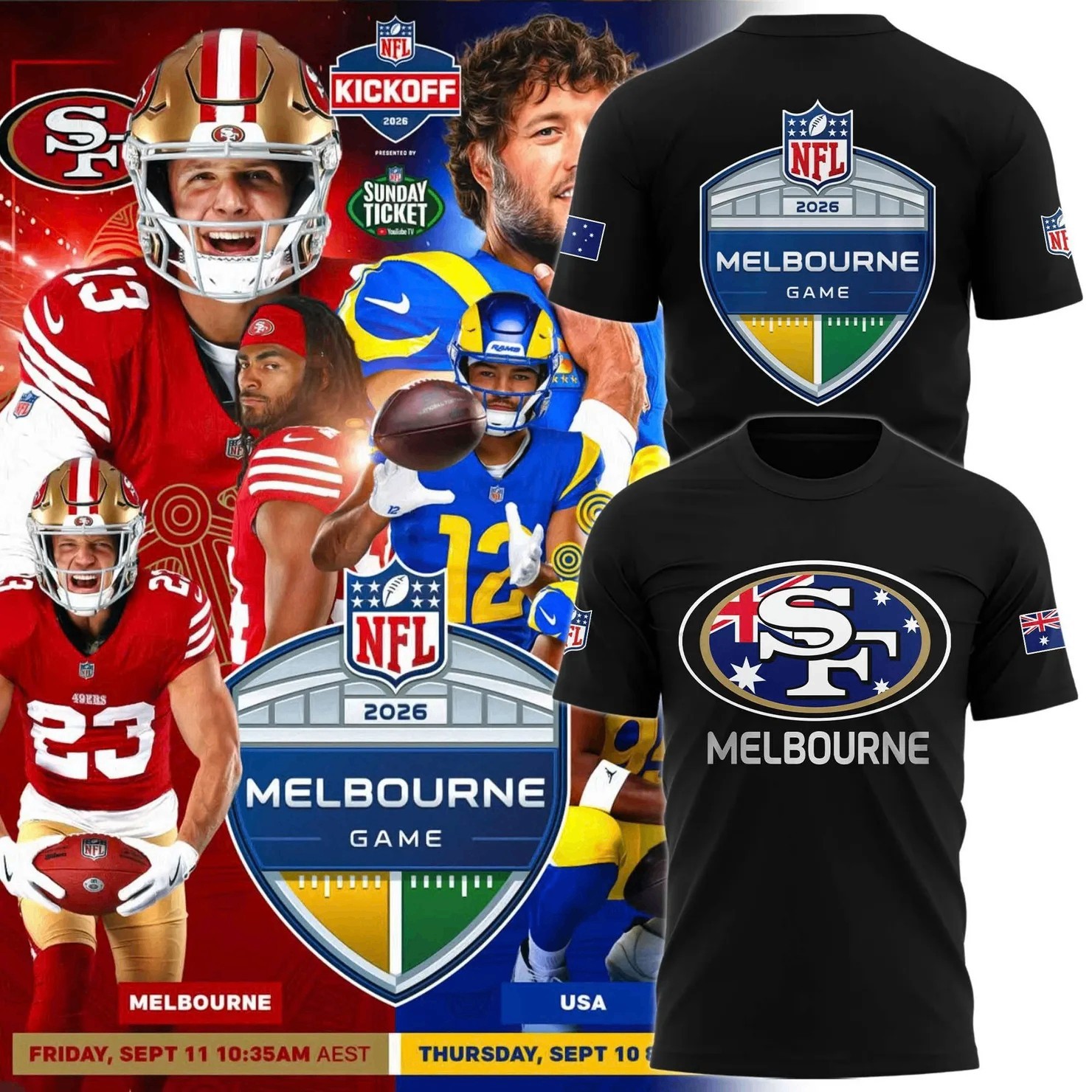 Musemora - Unisex San Francisco 49ers T-Shirt - Football