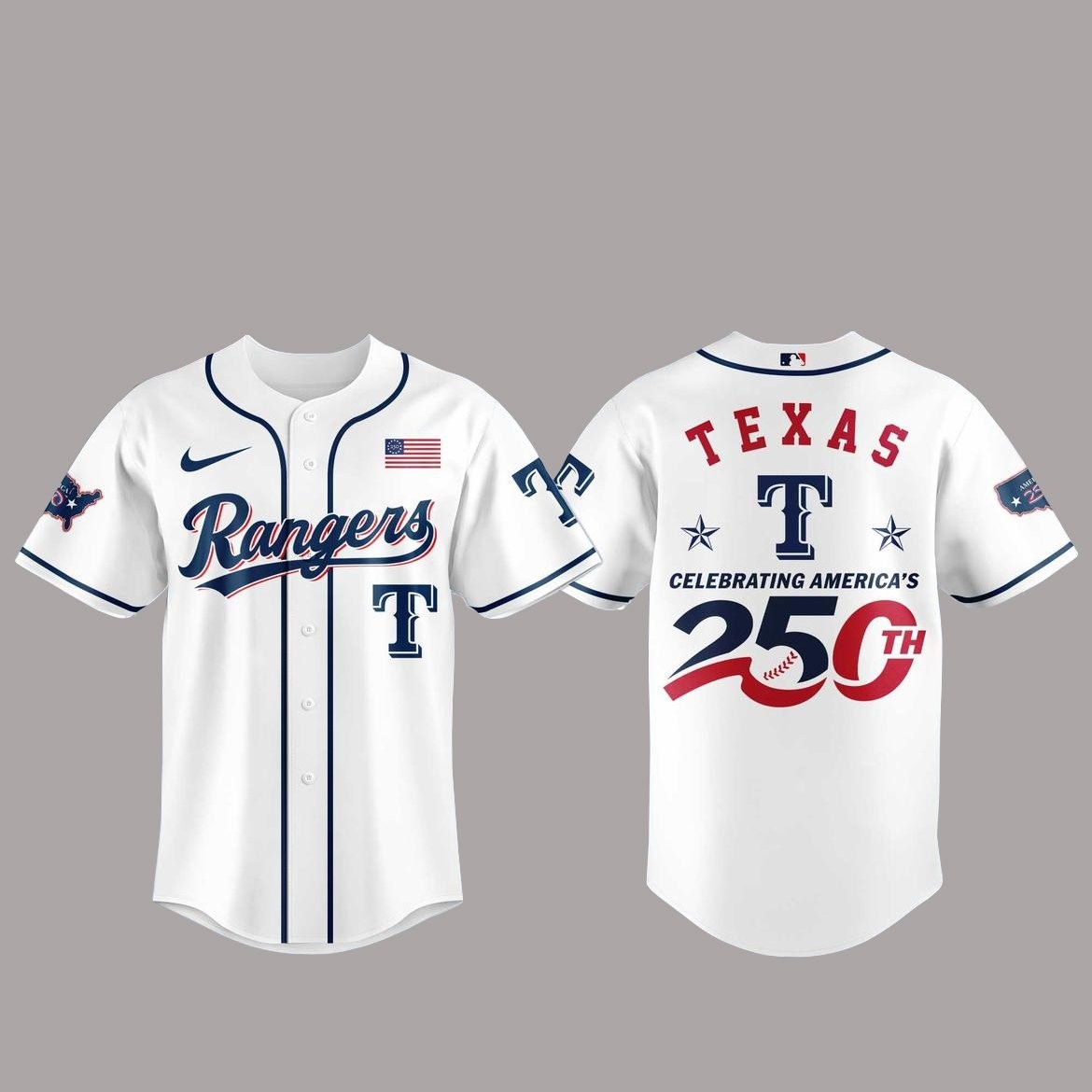 Texas Rangers America 250th Anniversary Of USA 2026 Baseball Jersey