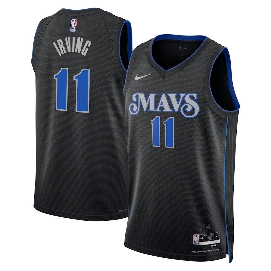Kyrie Irving 11 Dallas Mavericks 2023/24 City Edition Swingman Jersey Black Multicolor Unisex