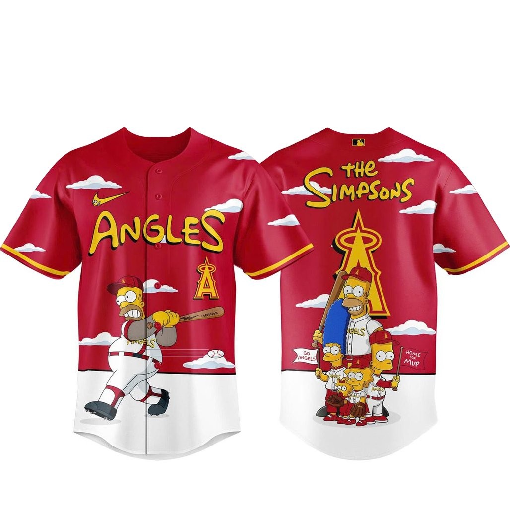 Los Angeles Angels x The Simpsons 2026 Major Gameday Baseball Jersey