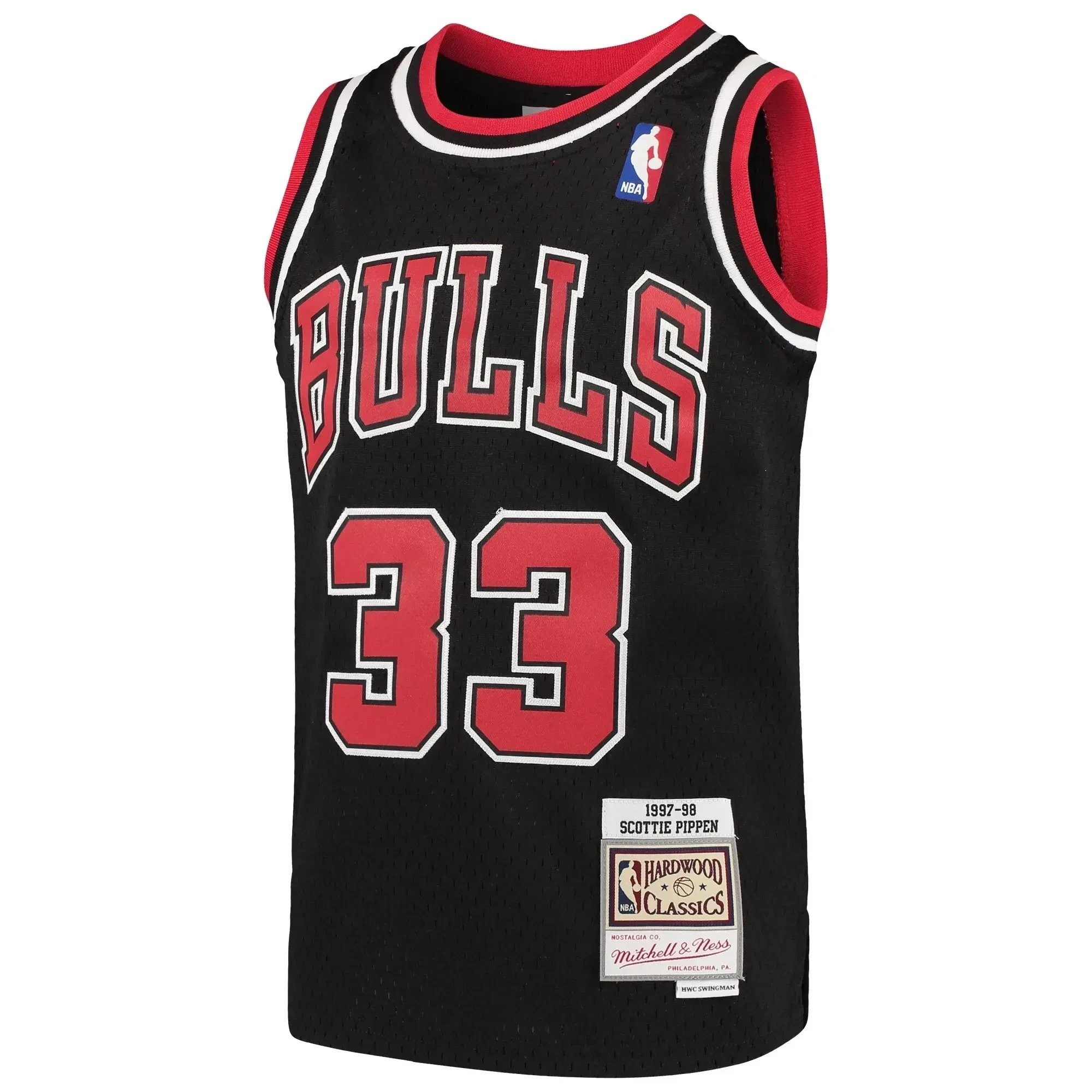 Scottie Pippen Chicago Bulls Mitchell & Ness Youth Hardwood Classics Swingman Throwback Jersey Black