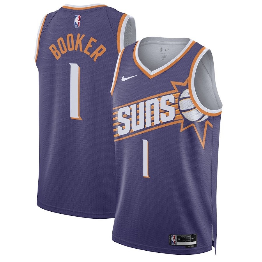 Devin Booker 1 Phoenix Suns 2023/24 Swingman Jersey Icon Edition Purple