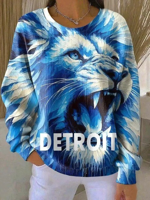 Musemora - Women's Detroit Lions Sweatshirt - Football