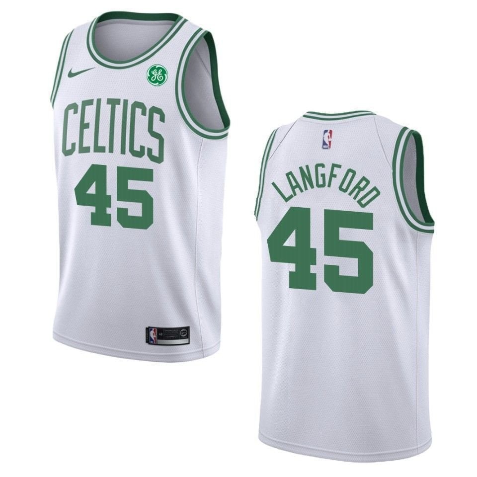 Men's Boston Celtics Romeo Langford #45 Association Swingman Jersey White