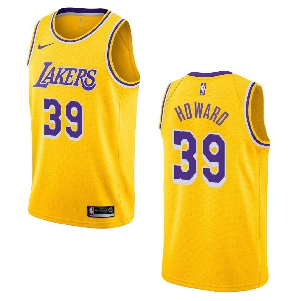 Men's Los Angeles Lakers Dwight Howard 39 Icon Swingman Jersey Yellow