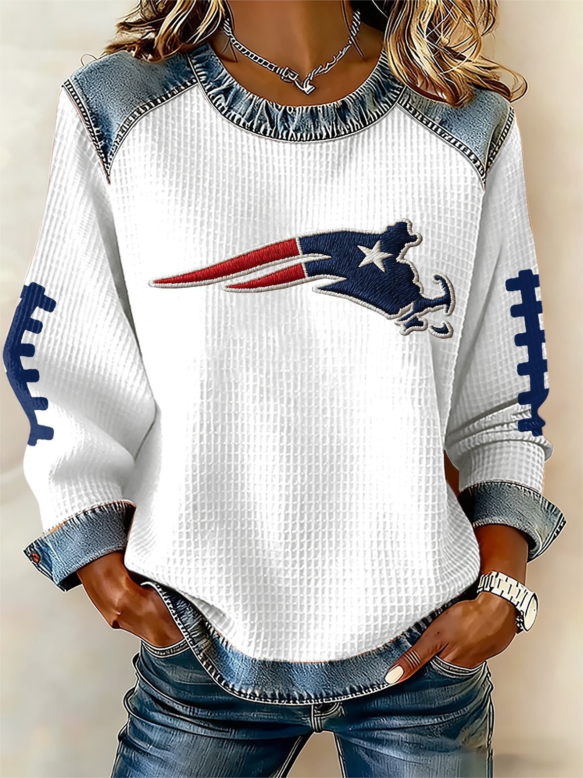 Musemora - Unisex New England Patriots Sweatshirt - Football