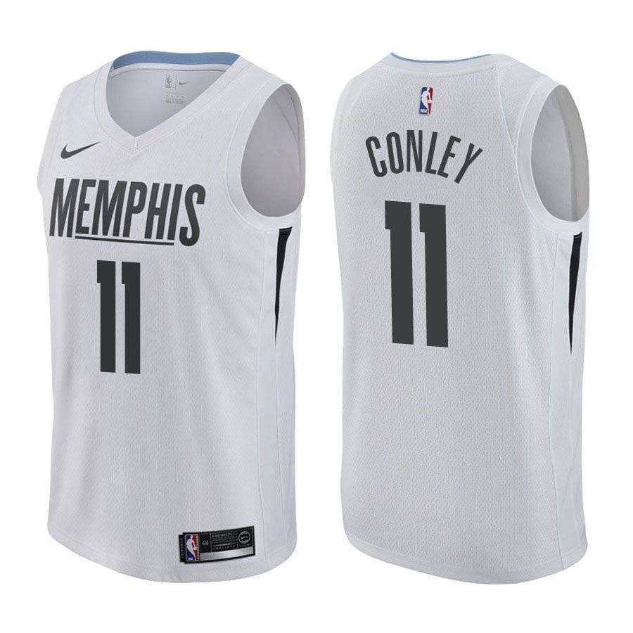 Men's Mike Conley 11 Grizzlies City Edition White Basketball Jersey S-3XL