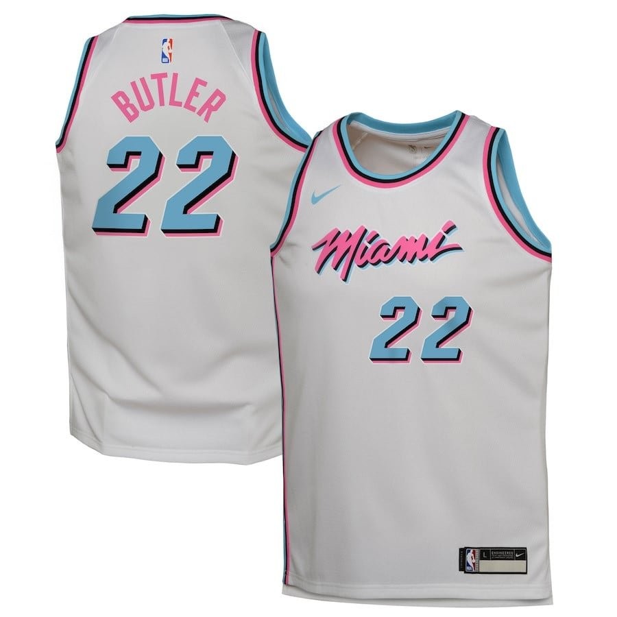 Jimmy Butler 22 Miami Heat Youth 2024/25 Swingman Player Jersey City Edition White