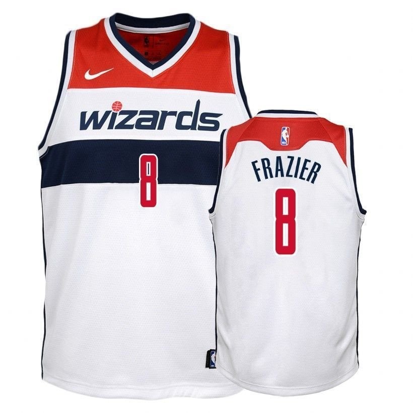 Youth Wizards Tim Frazier #8 Association White Jersey - Unisex Basketball Fan Jersey