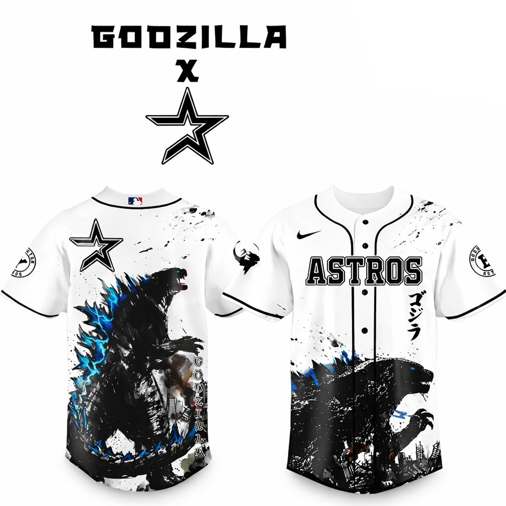 Houston Astros x Godzilla Monster Baseball Jersey