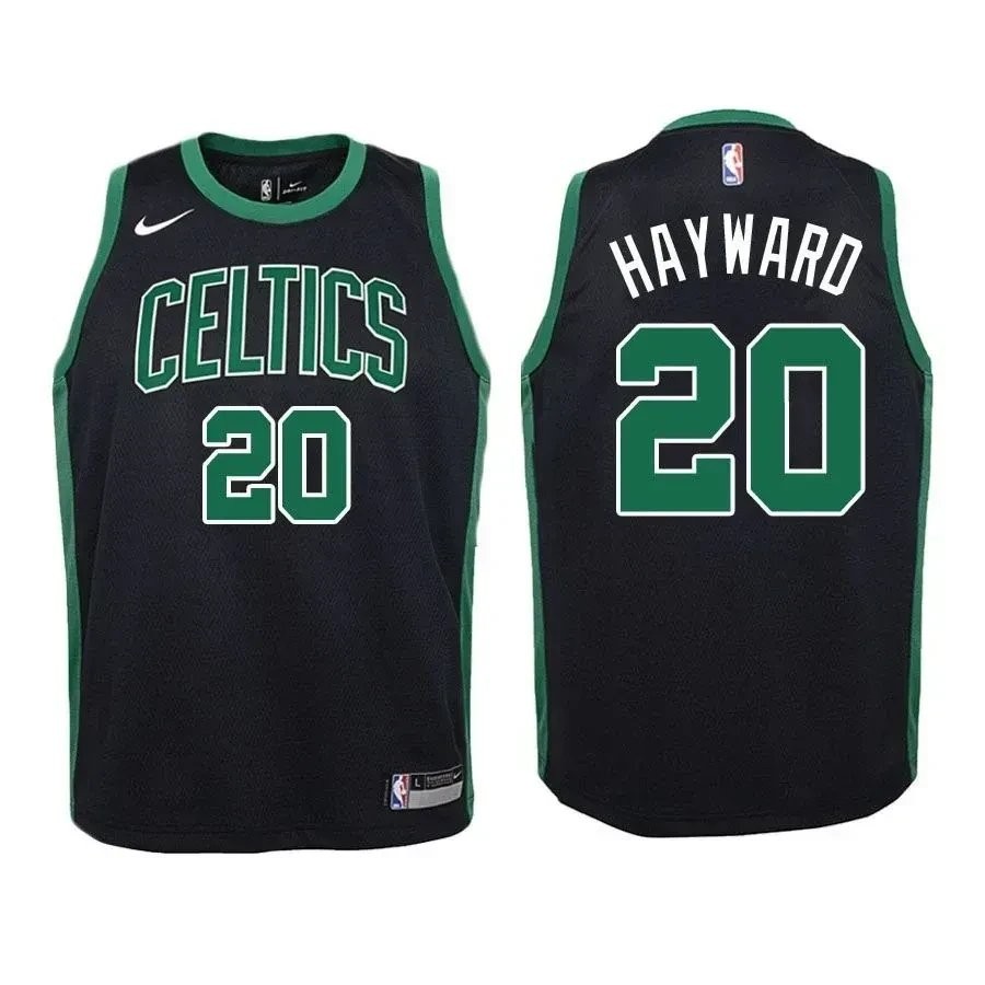 Youth Celtics Gordon Hayward #20 Statement Edition Black Jersey S-3XL