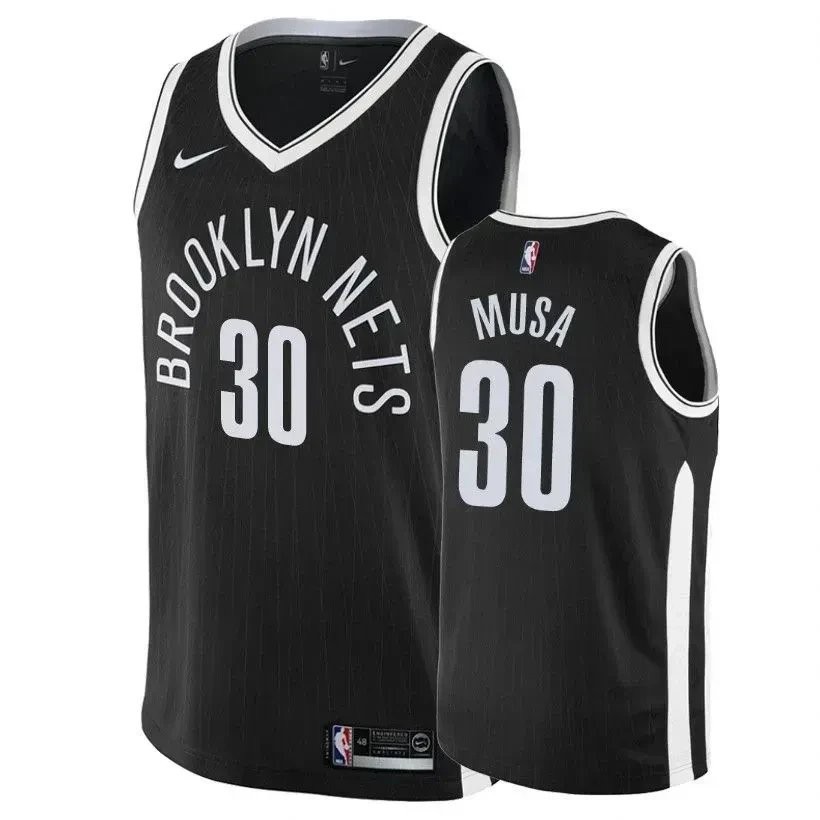 Nets Male Dzanan Musa 30 City Edition Black Jersey