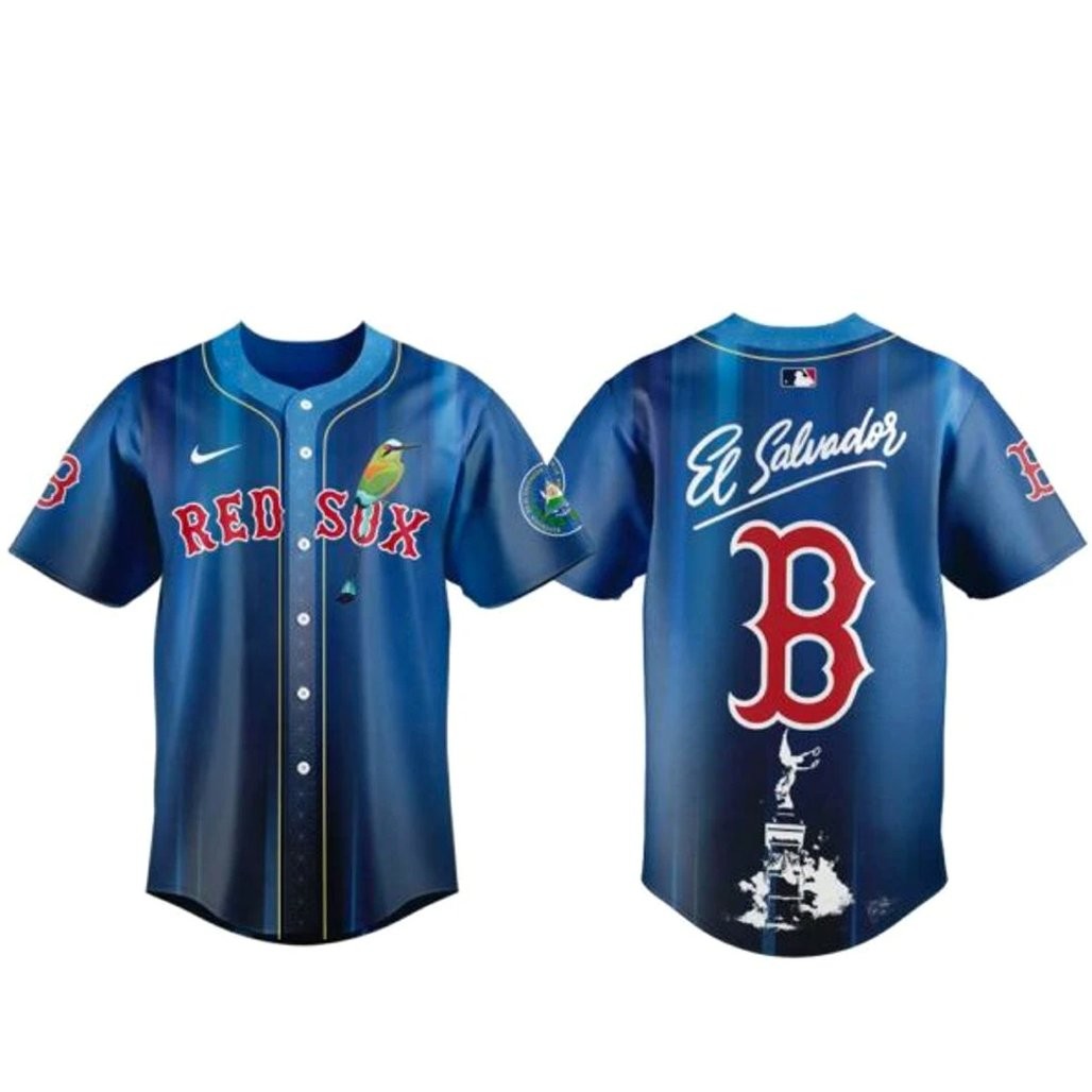 Boston Red Sox Salvadoran Heritage Day 2026 Baseball Jersey