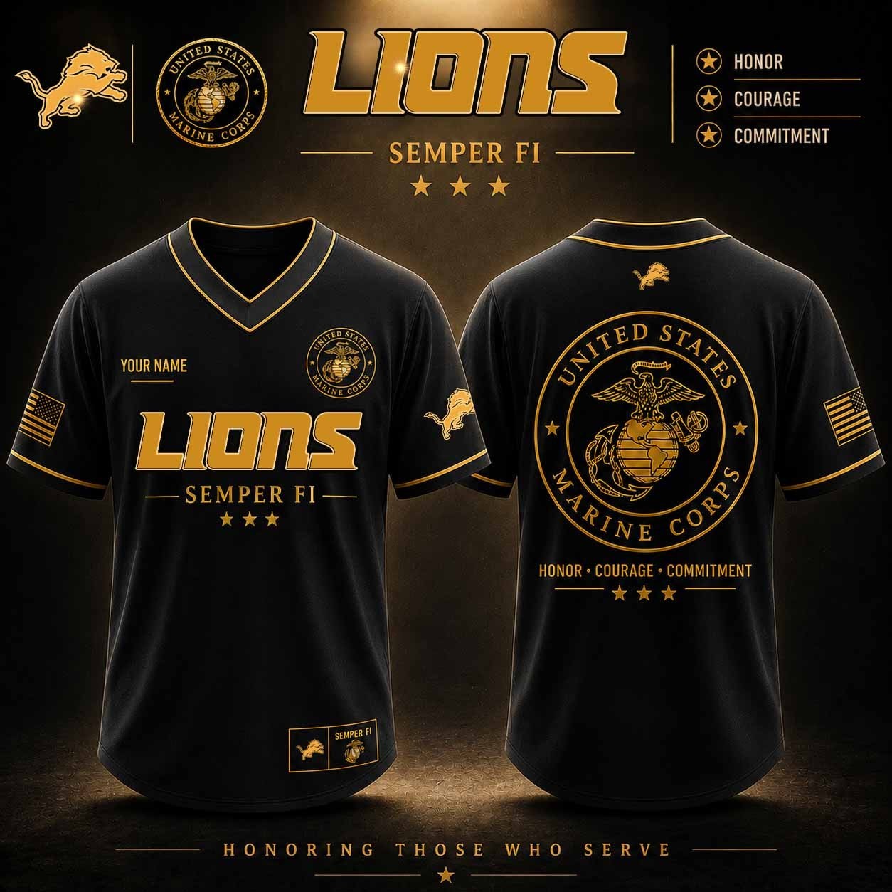 Musemora - Unisex Detroit Lions Jersey Shirt - Football