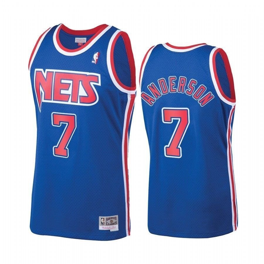 Men's New Jersey Nets Kenny Anderson 1992-93 Hardwood Classics Royal Jersey