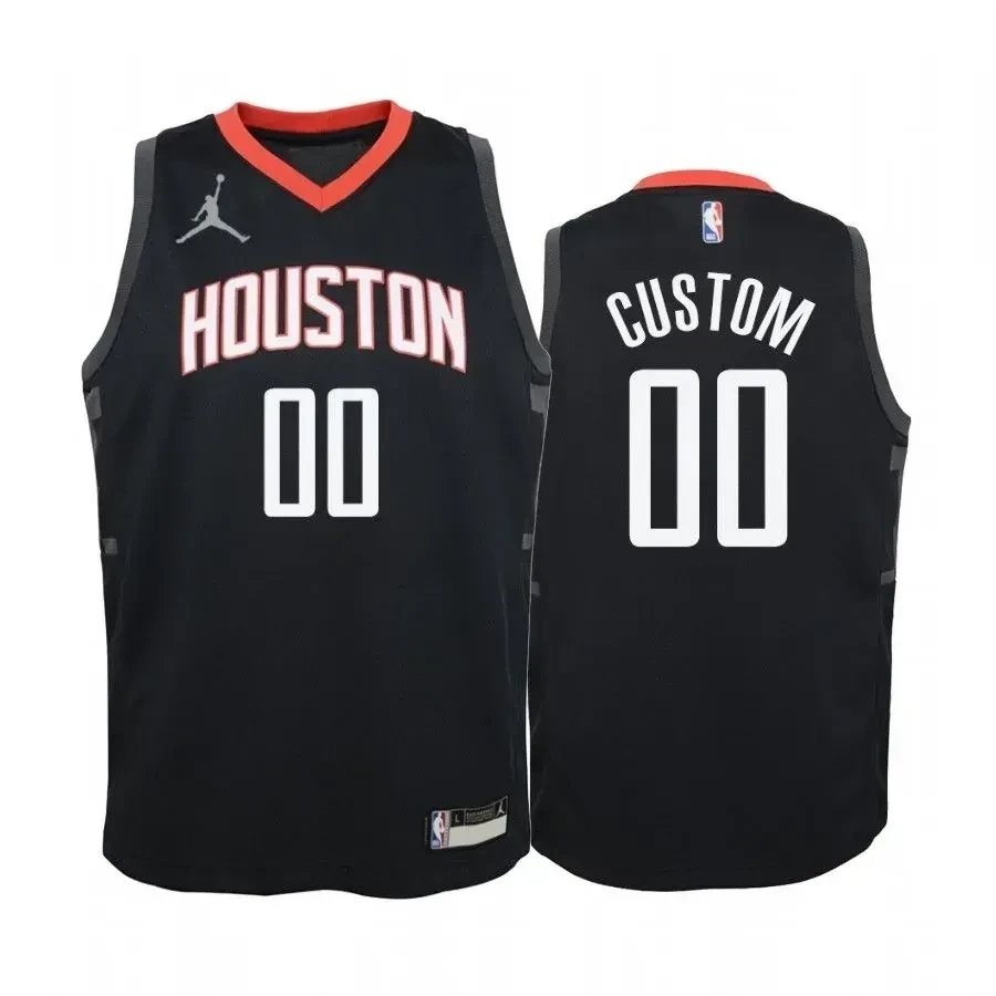 Youth Custom Houston Rockets Red State Jersey Jumpman - Unisex Multicolor