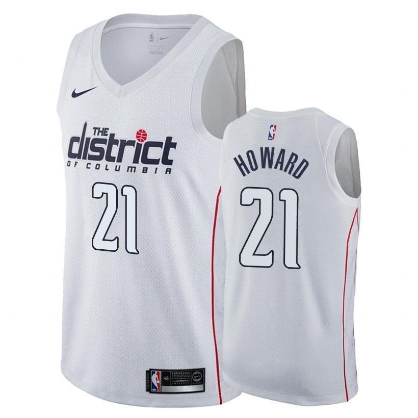 Dwight Howard Wizards #21 City White NBA Jersey Mens S-3XL