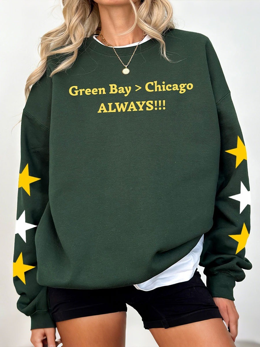 Musemora - Unisex Green Bay Packers Sweatshirt - Game Day Football