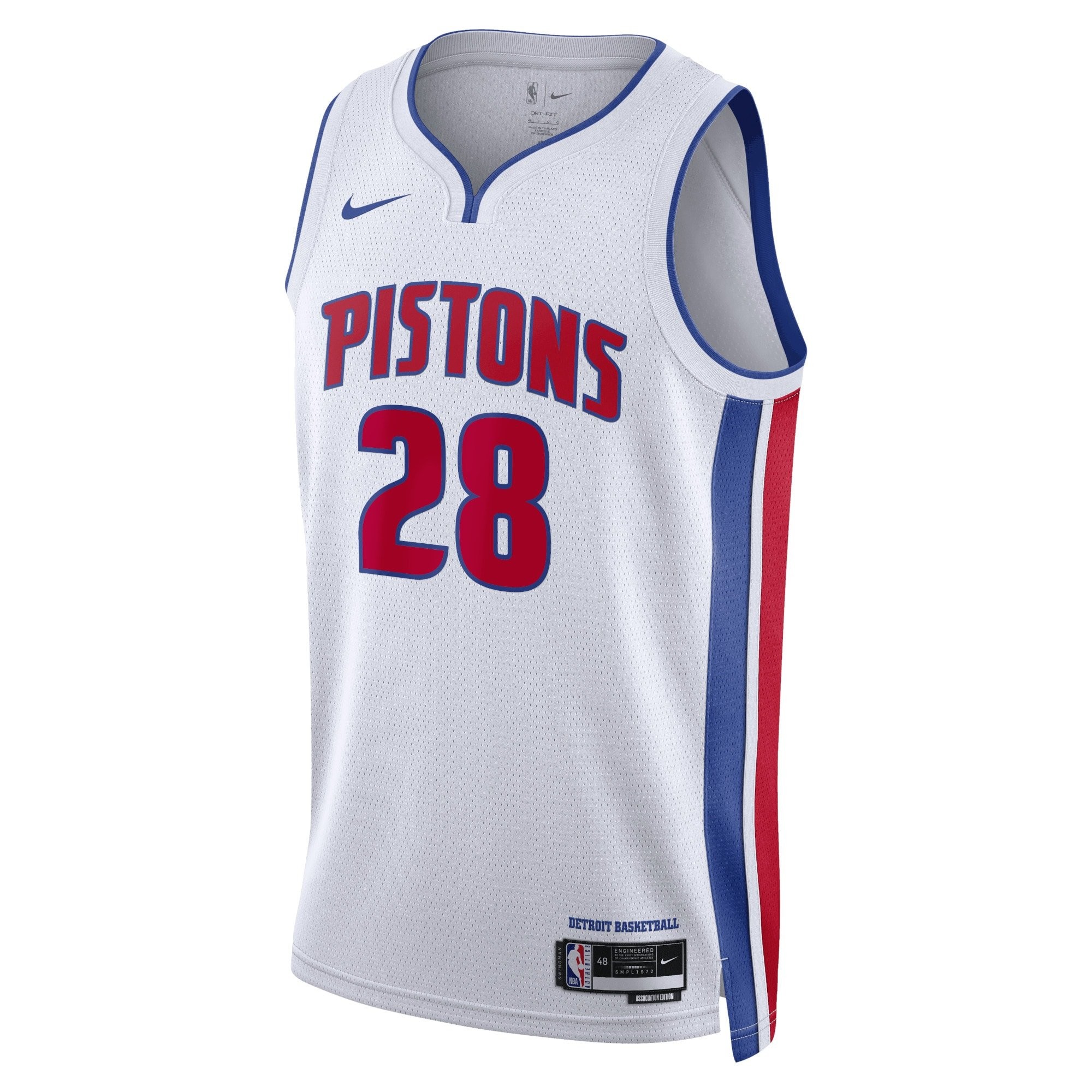 Detroit Pistons Association Edition Swingman Jersey White Isaiah Stewart Unisex