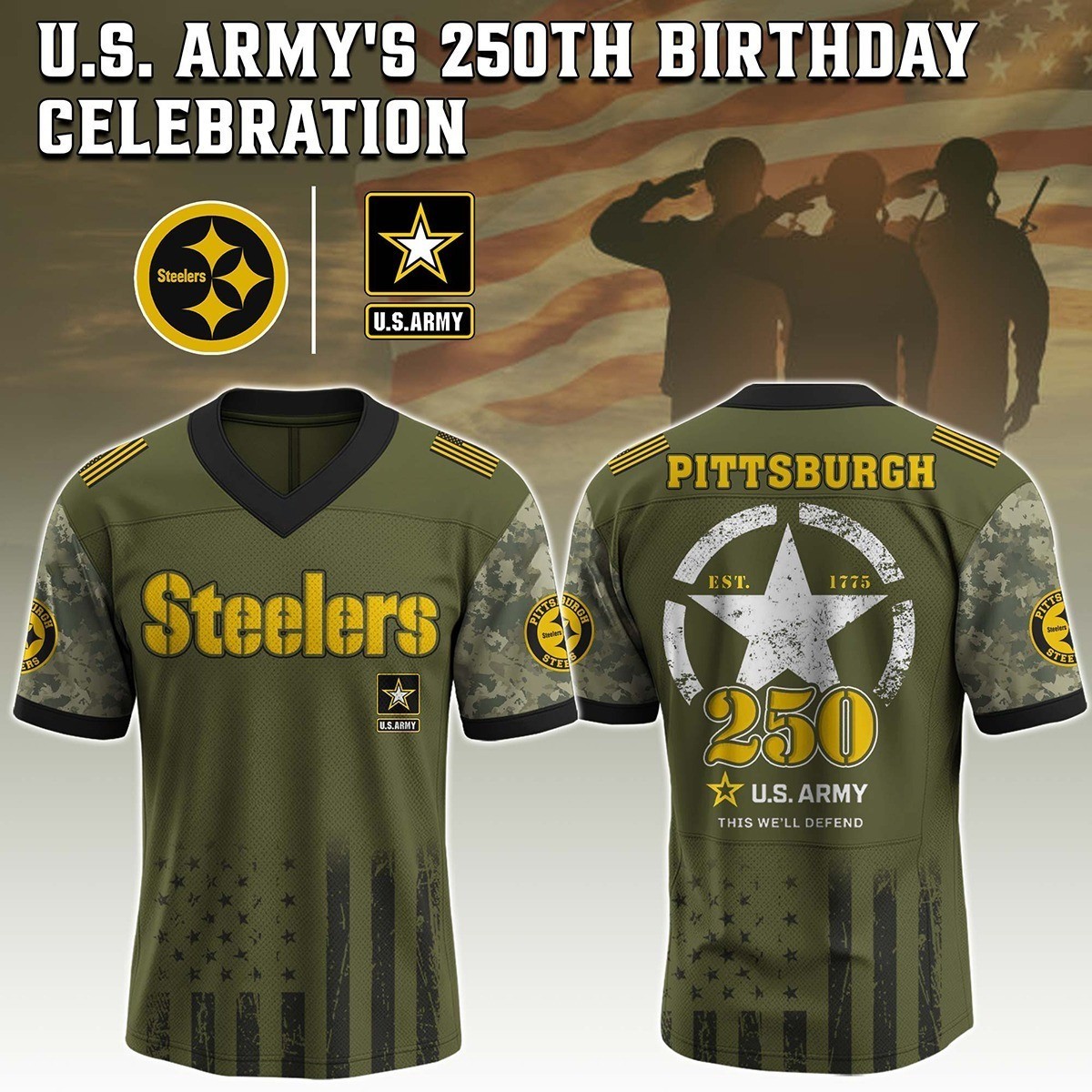Musemora - Unisex Pittsburgh Steelers T-Jersey Shirt
