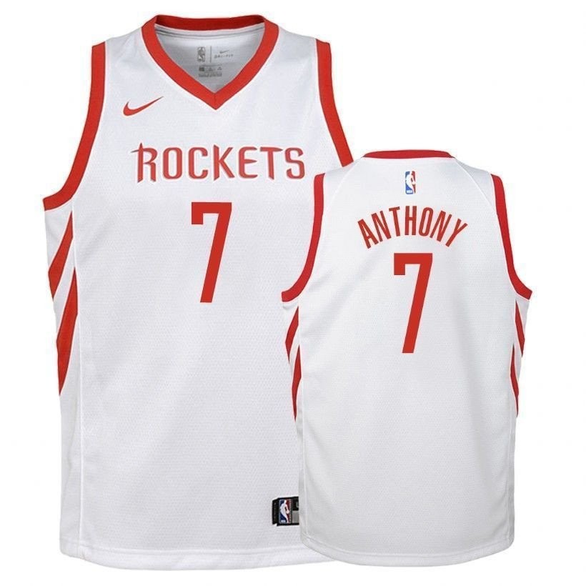 Youth Houston Rockets Carmelo Anthony 7 Association White Jersey Unisex