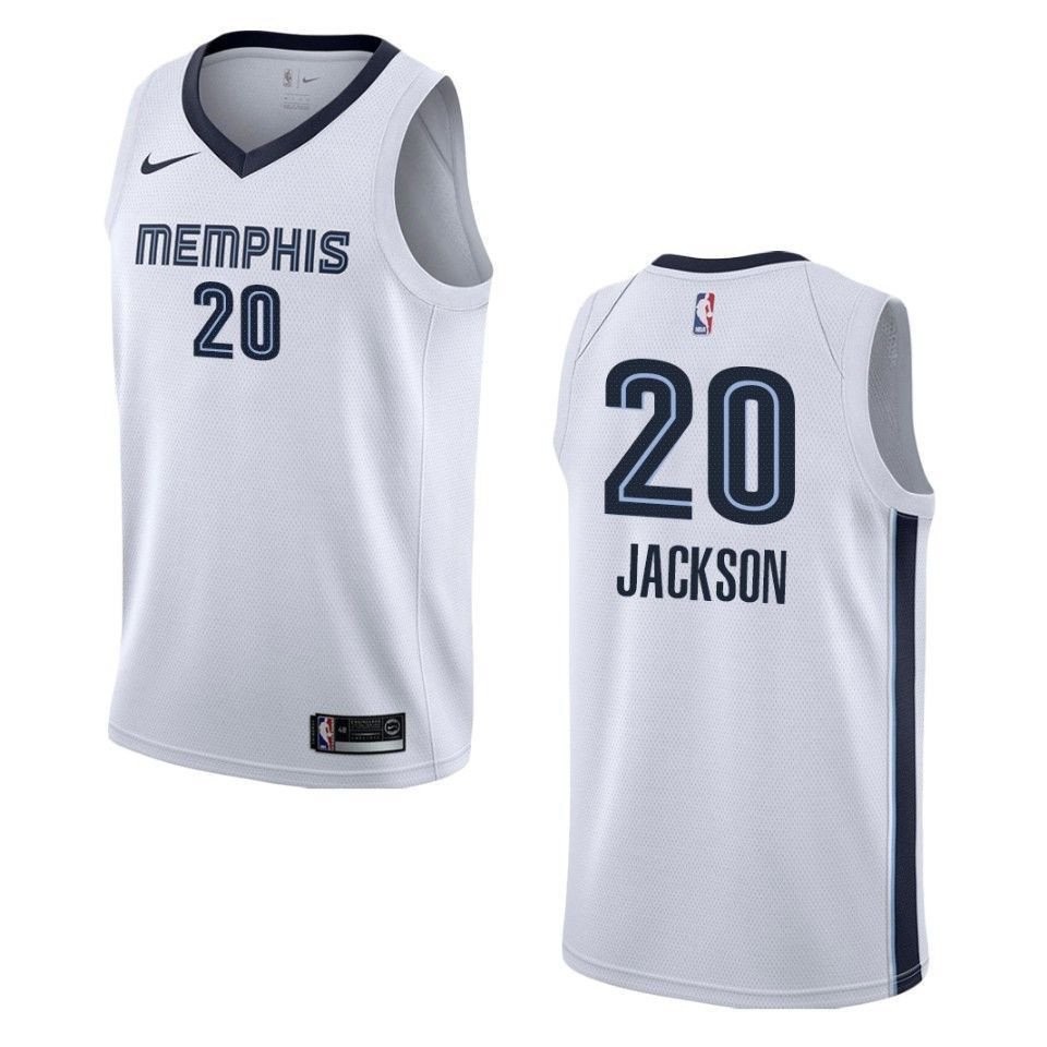 Men's Memphis Grizzlies Josh Jackson #20 Association Swingman Jersey White