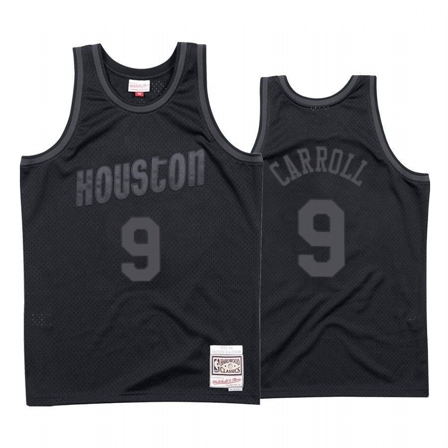 Men's Houston Rockets Demarre Carroll 9 Black Tonal Jersey