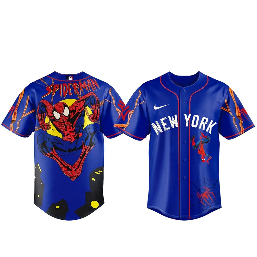 New York Yankees x Spider Man Brand New Day 2026 Baseball Jersey
